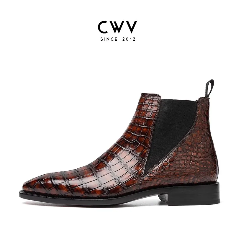 CWV crocodile boots male shoes fashion