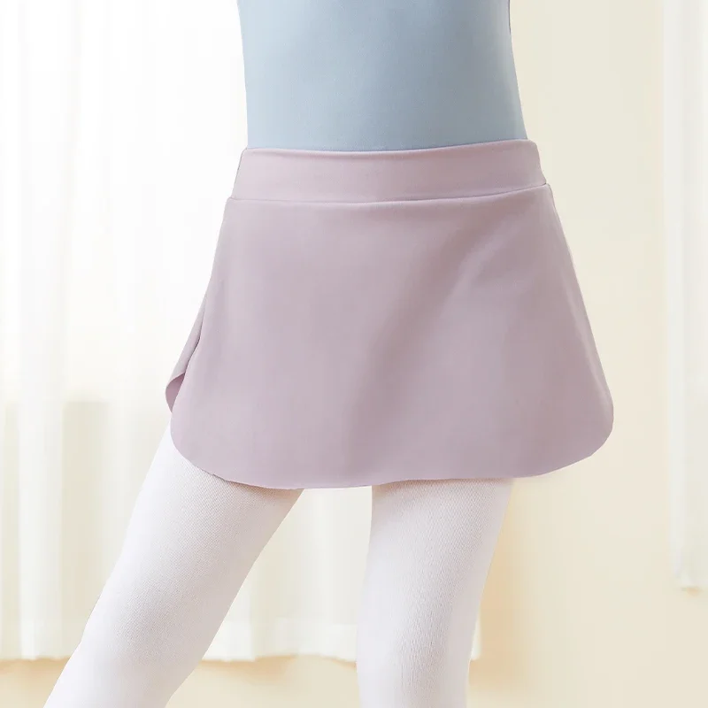 Girls Ballet Skirts Side Split Short Skirts Ballerina Gym Skate Dancewear Girls Nylon Dance Skirts Swimwear Cover Up