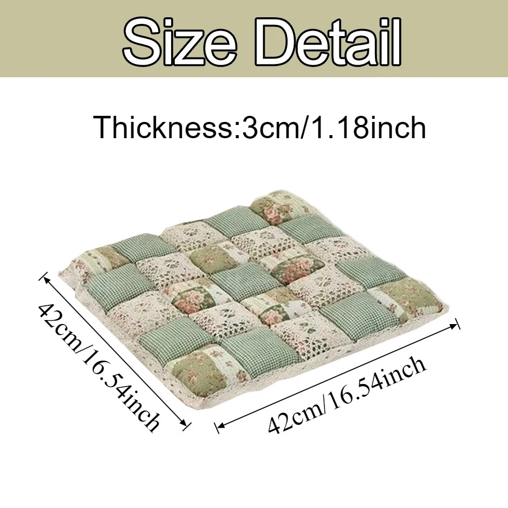 Winter Warm Square Dining Chair Cushion Seat Pad with Tie 100% Cotton Seat Mat Filling Non-Slip Cushions for Home Office 방석 두꺼운