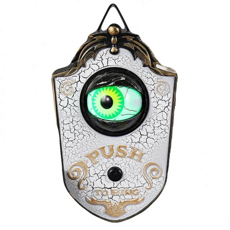 

1 PCS Doorbell Decoration Excellent Attractive Battery Powered PVC Eyeball Doorbell For Home Halloween Doorbell Eyeball Doorbell