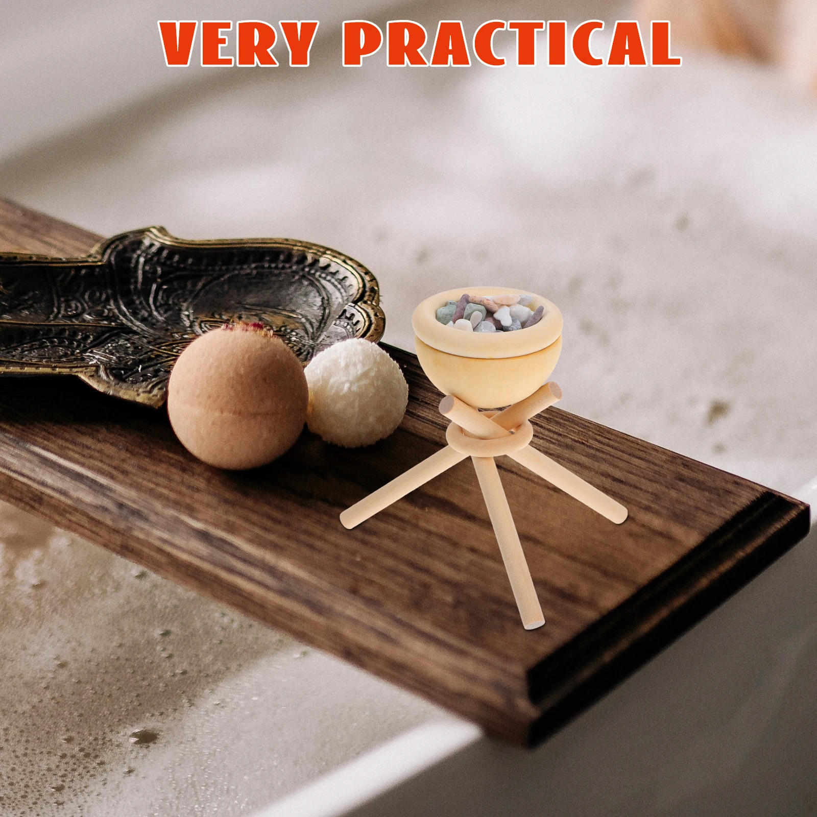 

Wooden DIY Aromatherapy Diffuser Kit Safe Flameless Home Office Essential Oil Diffusers Small Stones Kitchen Decor Accessories
