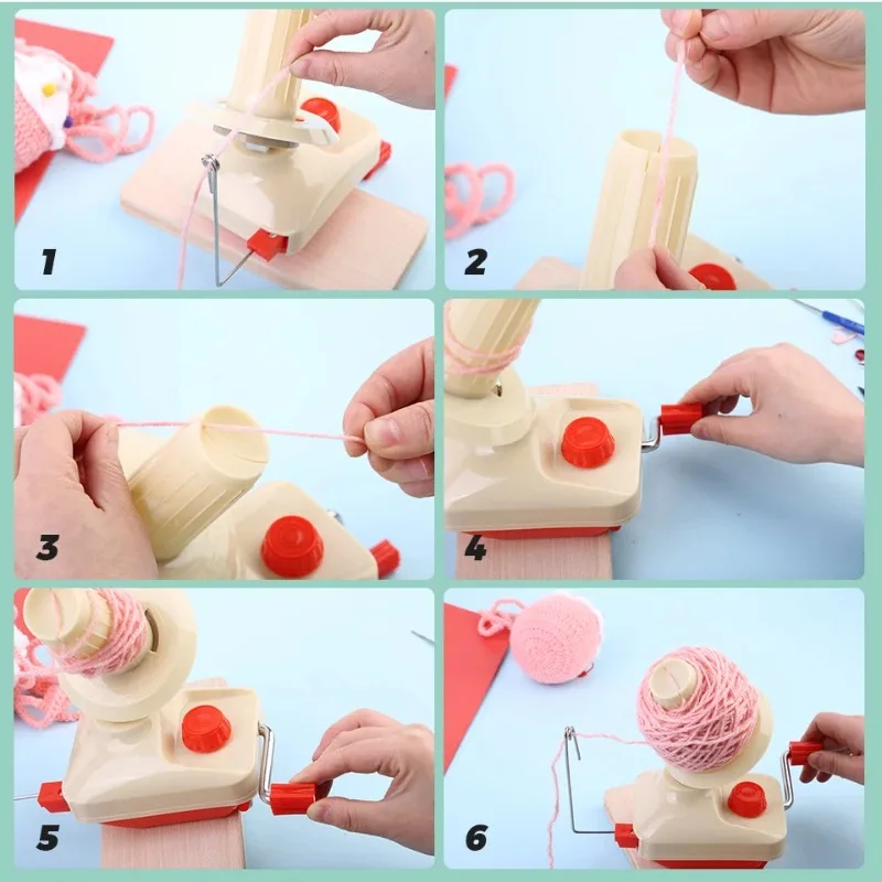 Ręczna maszyna do nawijania przędzy domowej Skręcanie i akcesoria do szycia Narzędzia tkackie DIY Nawijarka do przędzy 1 szt.