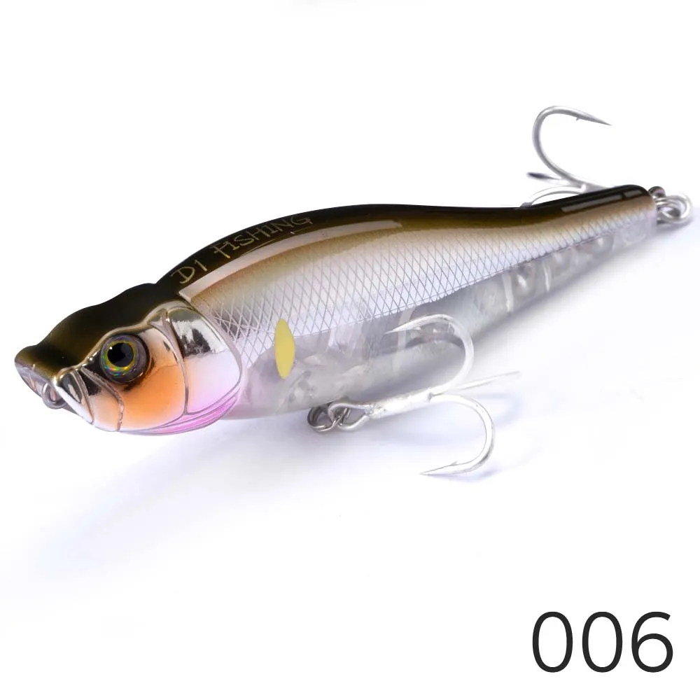 D1 Angeln DT3018 Spucken Draht 95MM 14G Popper Bleistift Harte Köder Bass Fishing Topwater Oberfläche Lockt Rassel Klingt pesca Angehen