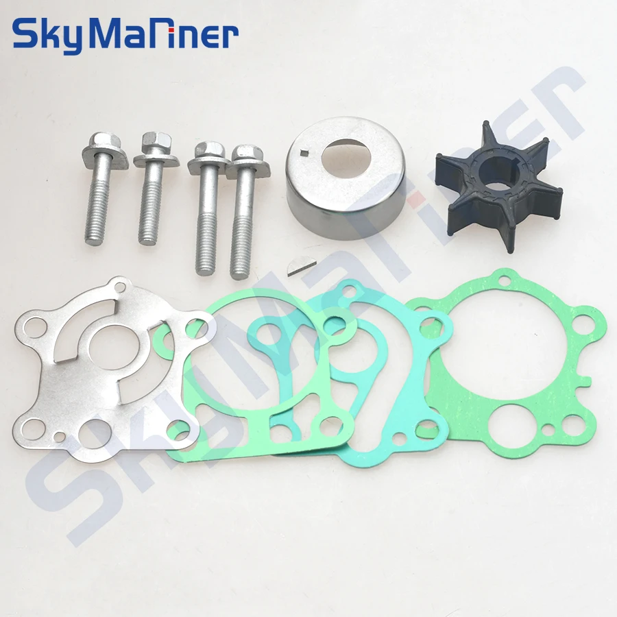 Water Pump Impeller Repair Kit 6J8-W0078 For Yamaha Outboard 25hp 30hp Ship Marine Boat Engine Part 6H4-44352-02 6J8-W0078-A2