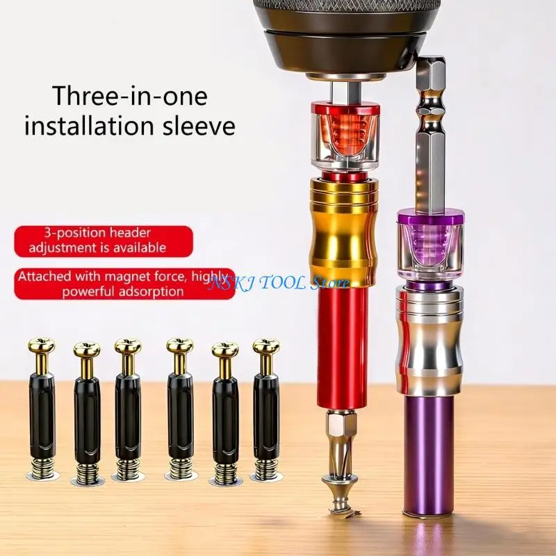 L8RC Precisions Screwdriver Bit Holder With Depth Adjustment Hexagonal Shank For Professional And DIY Projects