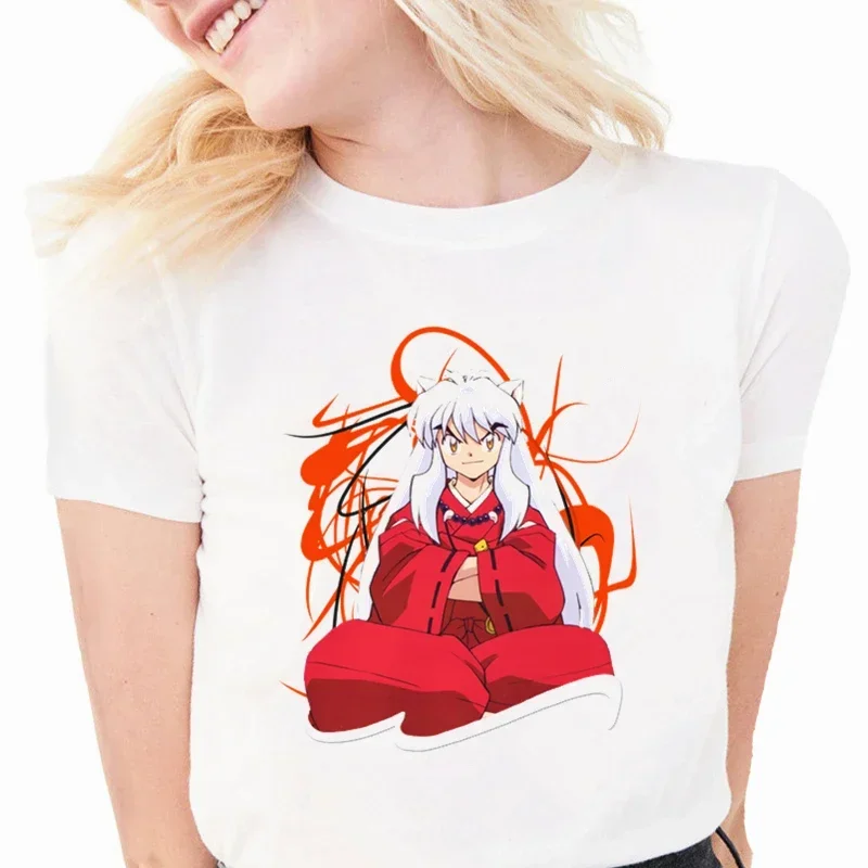 Inuyasha Japanese Anime T Shirt Women Female Hip Hop Female Clothes Tshirt Harajuku Casual T-shirt