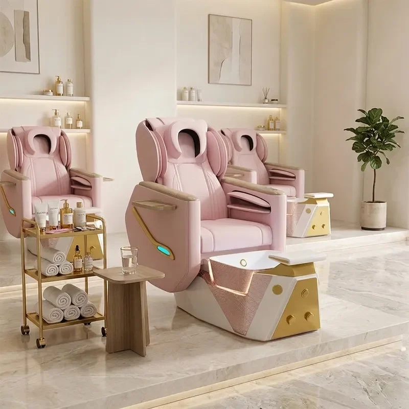 European and American Spa Salon Electric Massage Pedicure Chair Foreign Beauty Salon Spa Nail Art Foot Sofa Chair