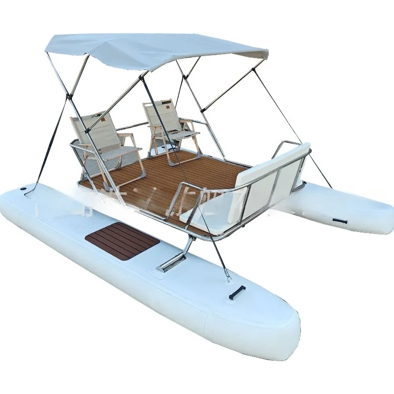 

3.3m PVC Thickened Inflatable High Speed Boat Catamaran Fishing Boat Inflatable Platform Kayak Inflatable Boat