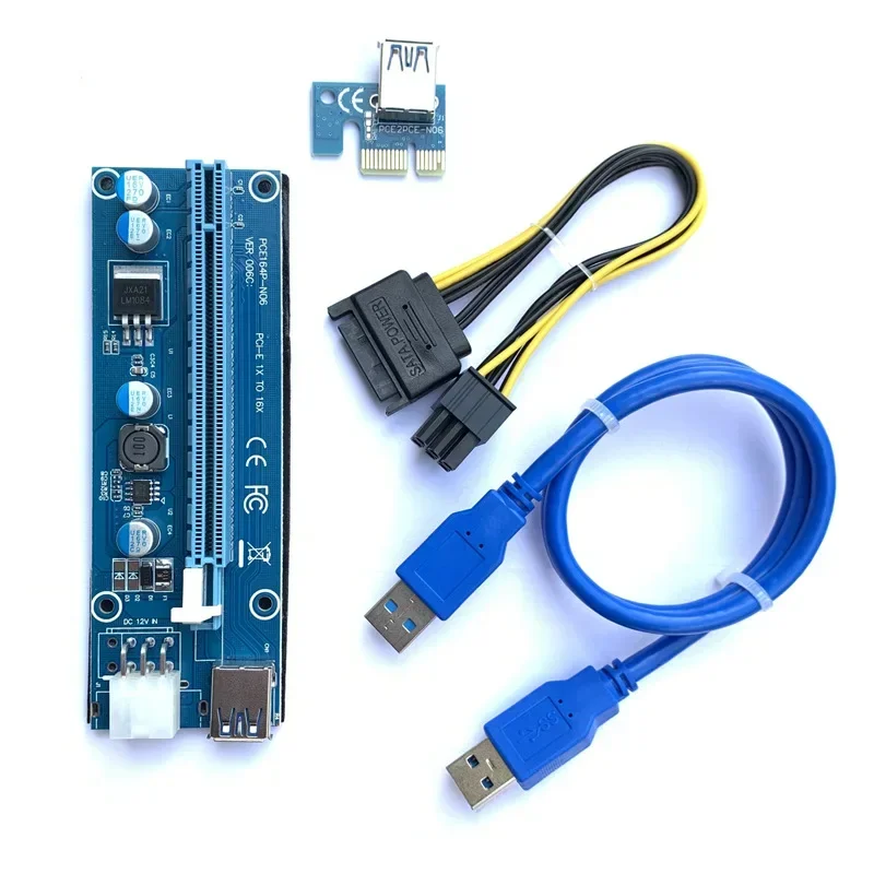 Extensor PCI Express 1X a 16X, cabo USB 3.0, placa riser PCI-E de 60 cm, adaptador PCIe para placa gráfica GPU