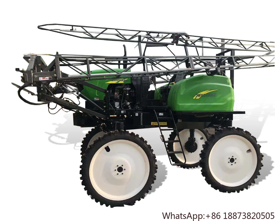 Self-propelled high clearance spray boom sprayer agricultural farm equipment