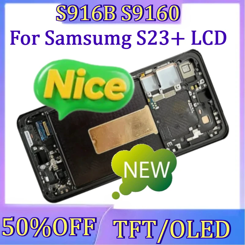 

For Samsumg S23+ LCD S916B S9160 S916N S916E For Galaxy S23 Plus LCD Display Touch Screen Digitizer with Frame Replacement