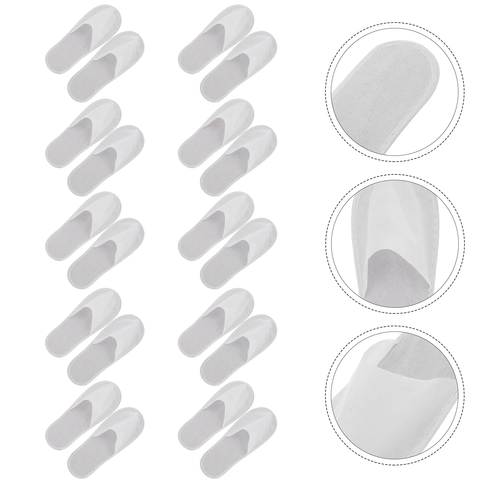 

30pcs Disposable Slippers Hotel Guest Salon Indoor Shoes Breathable Comfortable Universal Size Non Sliphome Travel Use
