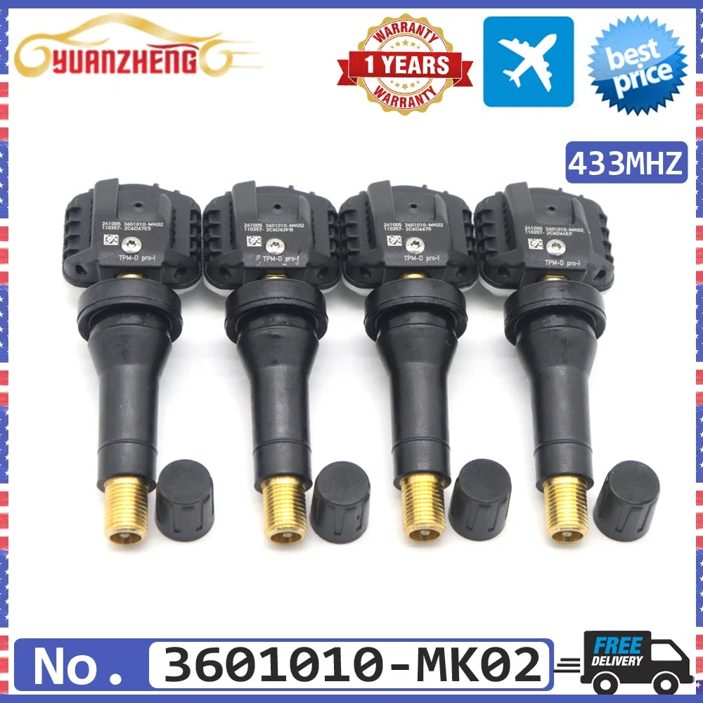 NEW Car 3601010-MK02 Tire Pressure System Sensor For Changan UNI-T CS75 CS55 Plus Oushang X5 X7 PLUS Z6 UNI-V UNI-K 433MHz