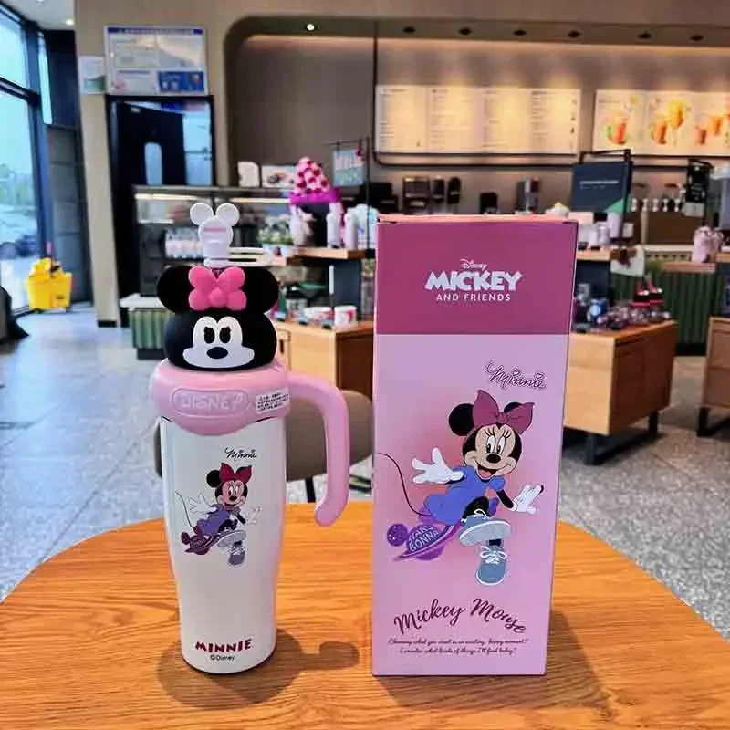 Disney Mickey Mouse Thermos studente bollitore sportivo tazza d'acqua per bambini tazza di raffreddamento per caffè Minnie Mouse regali di festa perimetro