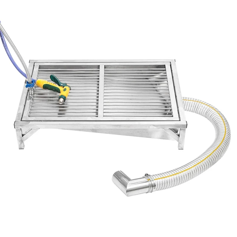 Stainless Steel Automatic Flush Dog Toilet, Indoor Pet Potty Directly Connected to Sewer for Large‑Medium Breeds like Golden Ret