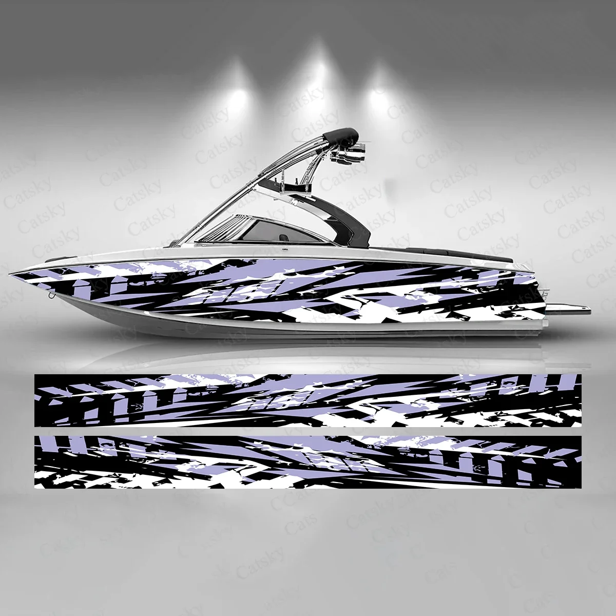 

Colorful Abstract Geometry Interwoven Lines Boat Sticker Vinyl Ship Pontoon Deck Boat Fishing Decorative Pontoon Boats Decal