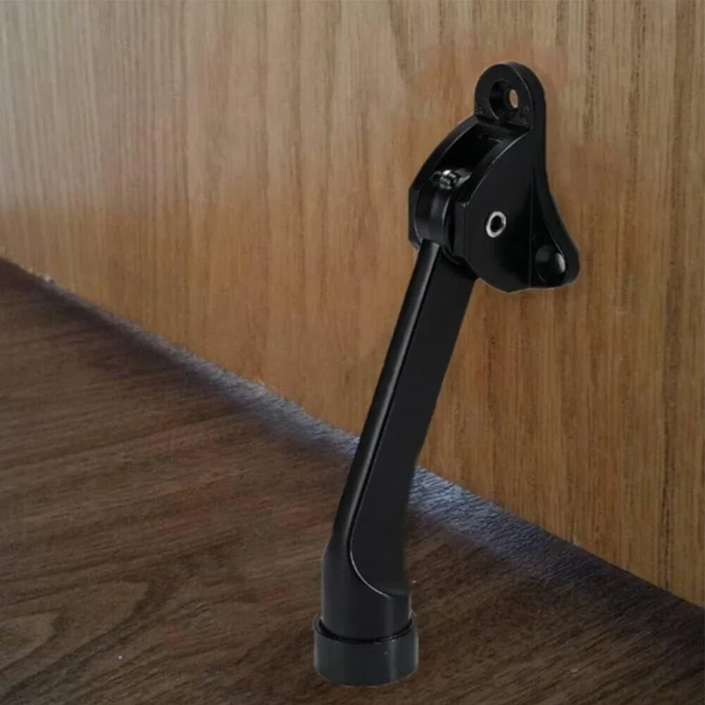 Door Stopper High Quality Zinc Alloy Door Stopper with Foot Operated Lever and Non Slip Rubber Foot Reduce Noise