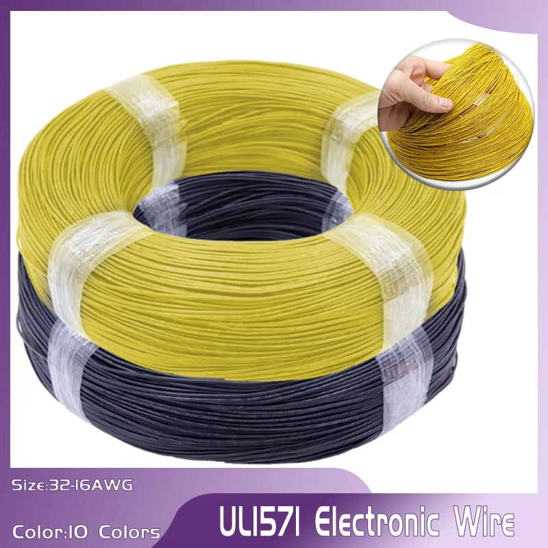 

UL1571 Electronic Wire: PVC Insulated Tin-Plated Copper for LED Lines & DIY Projects 32-16AWG Cables and Accessories Wires
