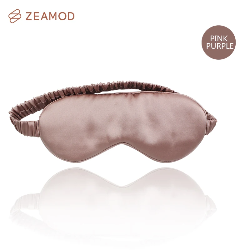 ZEAMOD Eye mask Sleep Plus-size 16MM plain crepe silk 100% silk Men and women Light block travel Nap black new free mail