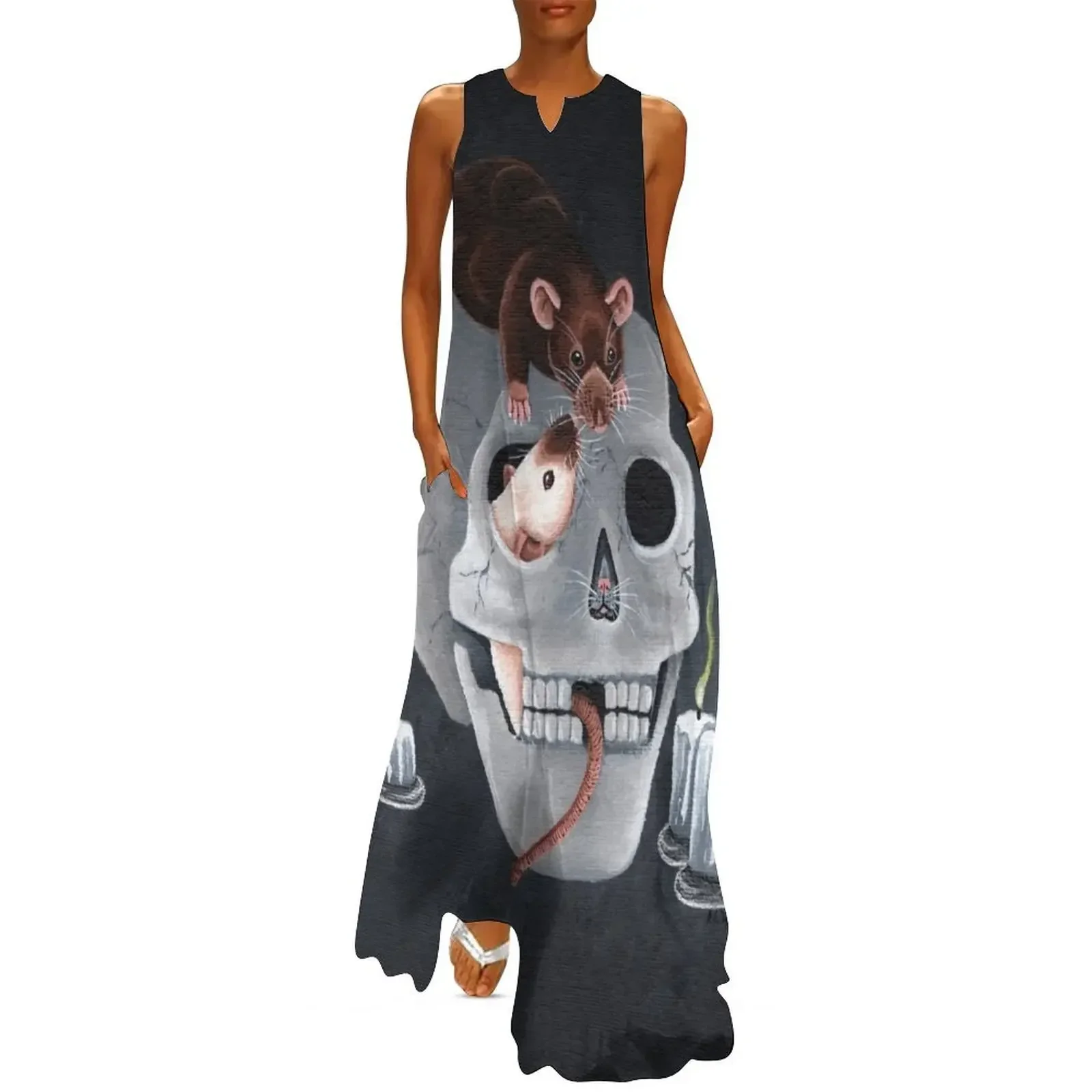 

Rats and Human Skull Long Dress elegant guest wedding dress birthday dress Woman clothing evening dresses luxury 2025