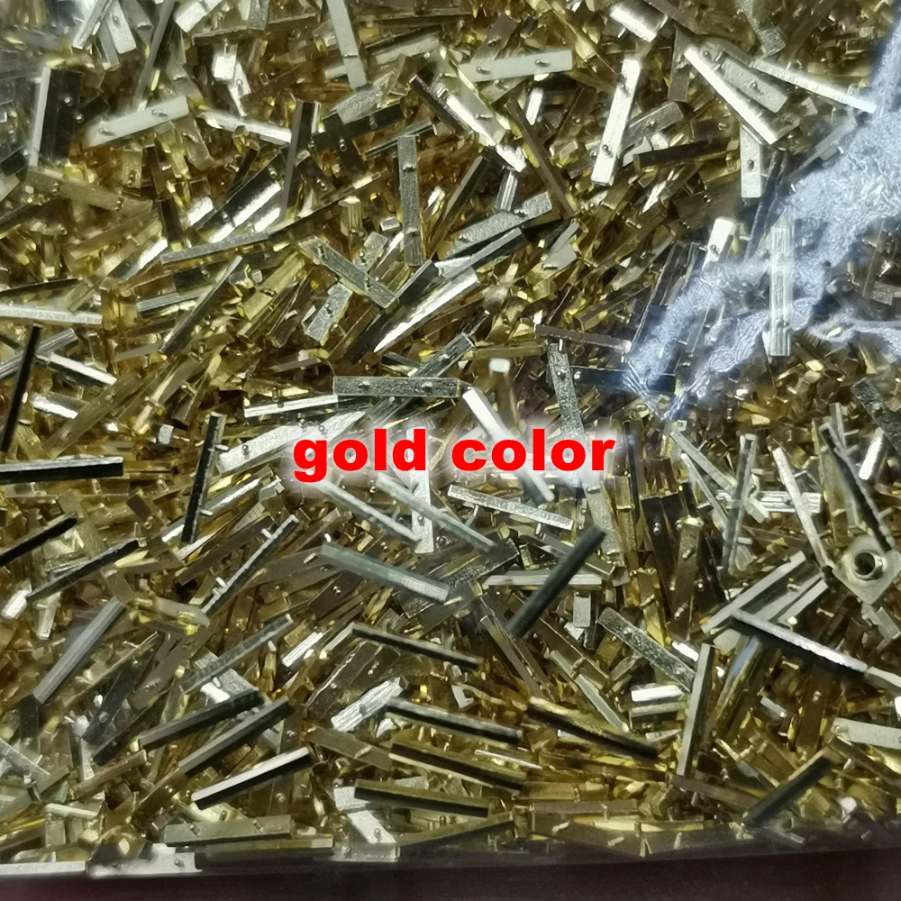 مؤشر ساعة الاتصال الهاتفي اللون الفضي اللامع ، الشكل المستطيلي ، دبوس صانع ساعة معدني ، بدون لوم ، من من من من من من من نوع x x