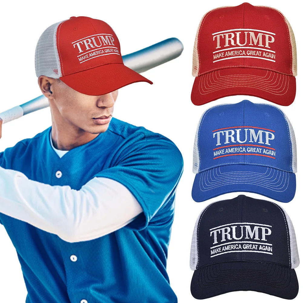 2024 Donald Trump Merchandise MAGA American Trucker Hat Make America Great Again Slogan USA Flag KAG 56-62 Baseball Cap