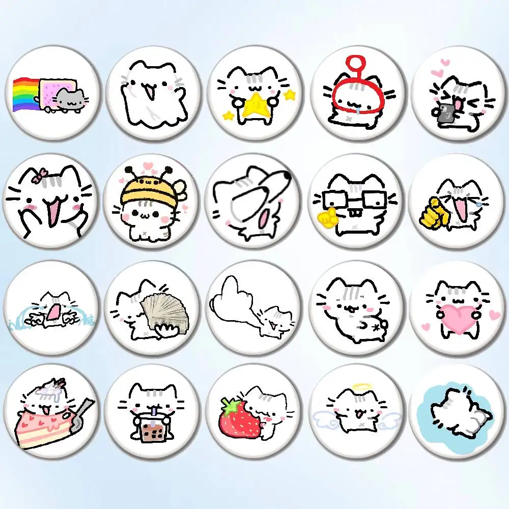 Süße B-Basiilleafs-CATs Abzeichen Weißblech Soft Button Pin Brosche Metall Abzeichen Custom Schmuck Zubehör Hut Tasche Revers
