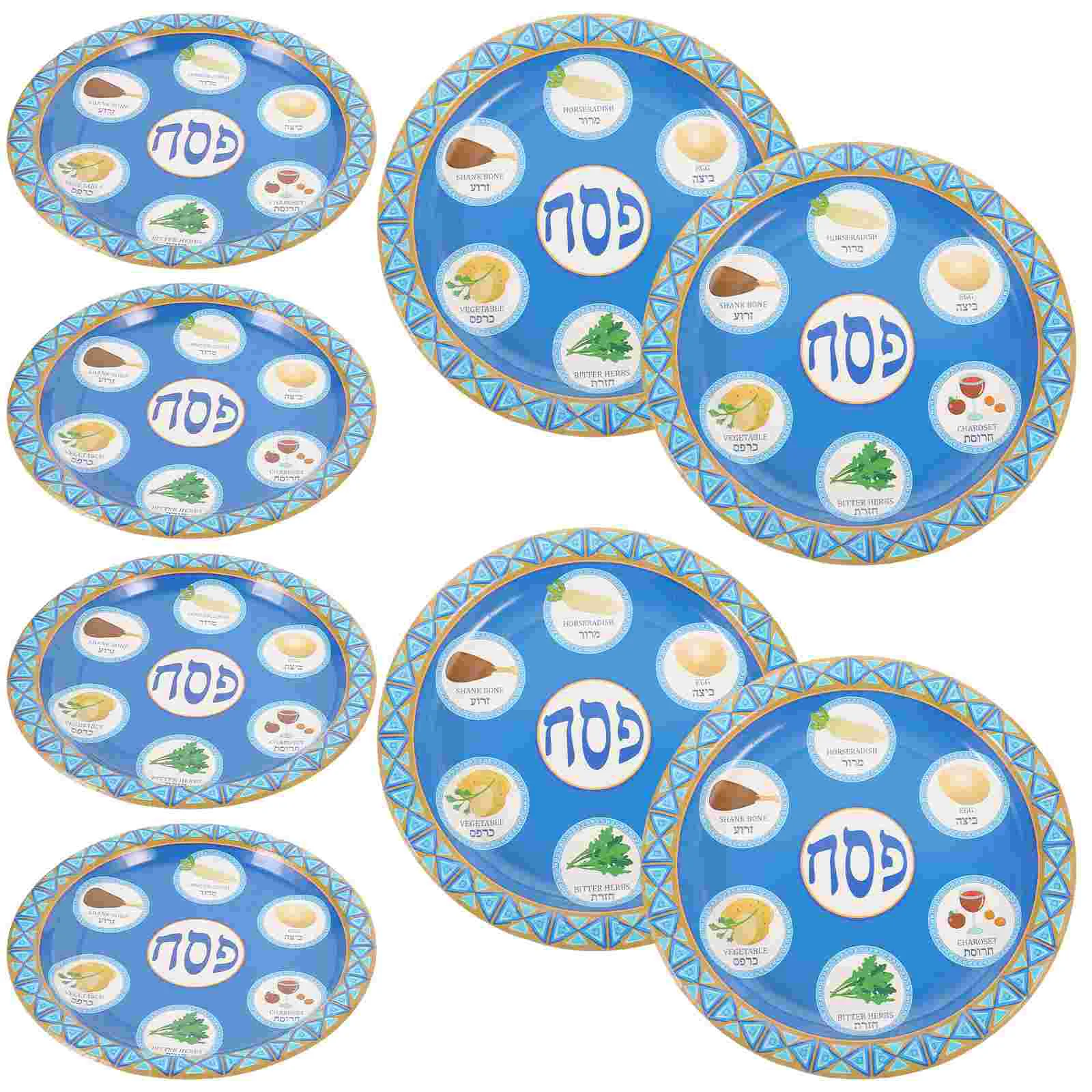 8 Pcs Passover Party Plates Paper Household Cake Dessert Tableware Banquet Dinner