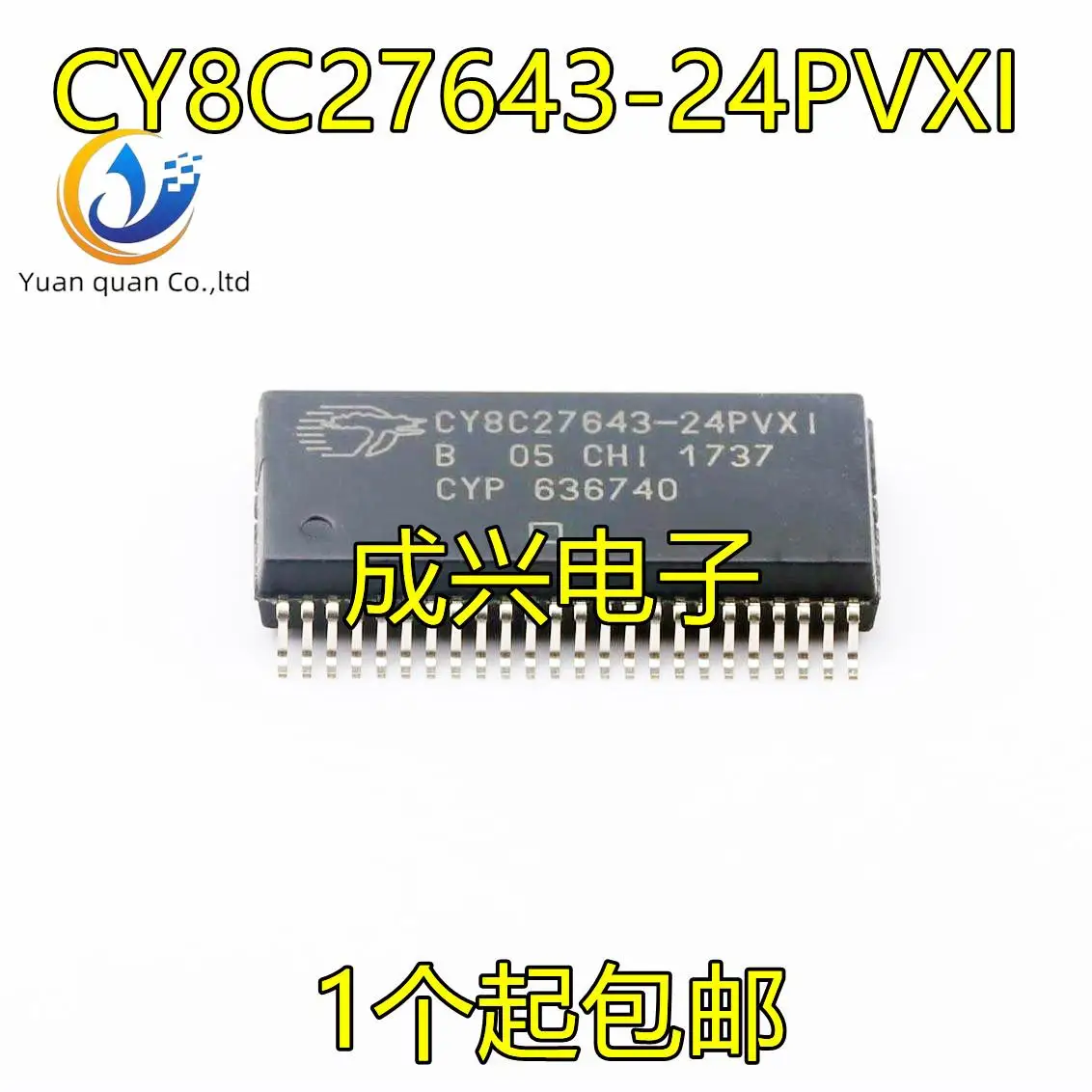 2pcs original new CY8C27643-24PVXI SSOP56 Chip IC