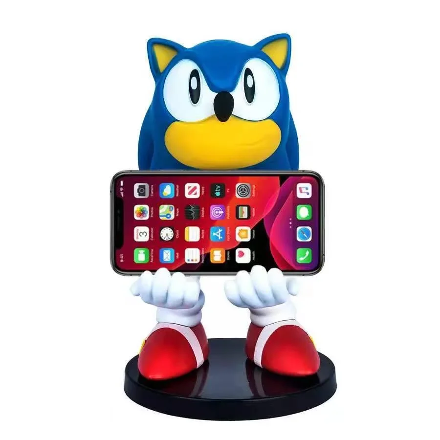 Anime Sonic Figure Hedgehog Phone Holder Switch PS4 PS5 Xbox Game Controller Holder Action Figure Model Toys Children Fans Gift