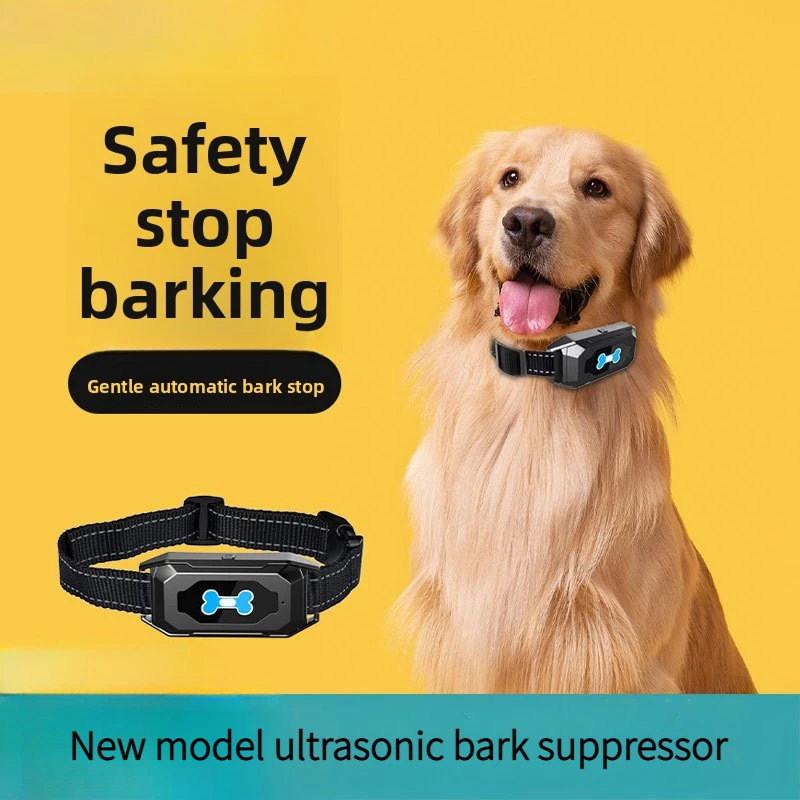 

Ultrasonic Dog Bark Control Device Automatic Anti Barking Trainer Adjustable Sound Trigger Smart Dog Training Tool