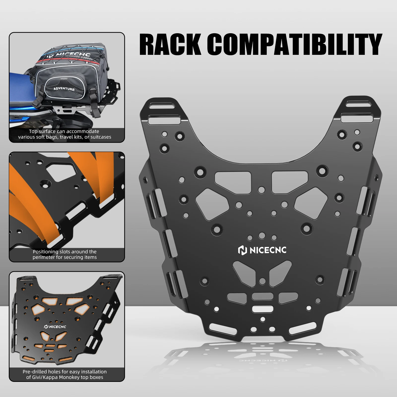 NICECNC Luggage Rack For Honda Africa Twin CRF1100L Africa Twin /Adventure Sports 2022-2023 Motorcycle Rear Luggage Rack - Image 2