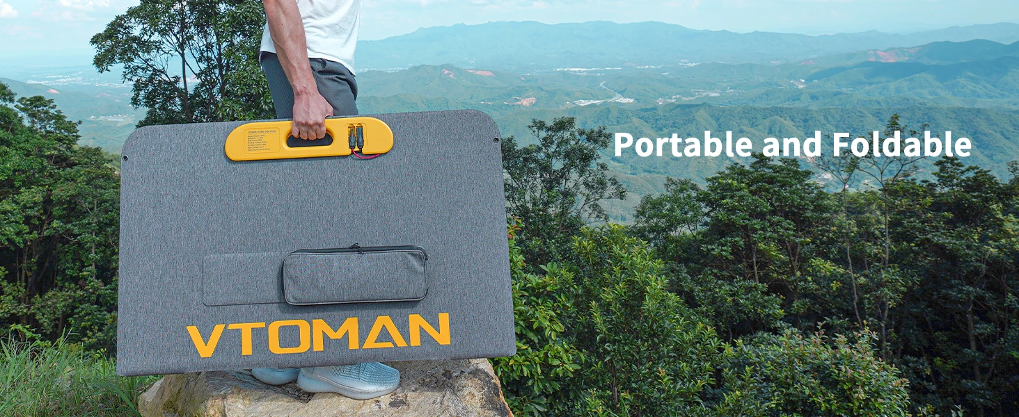 VTOMAN VS400W faltbares Solarpanel, 40,32 V, hocheffizientes, tragbares Solarladegerät für Outdoor-Kraftwerke – Detail 1