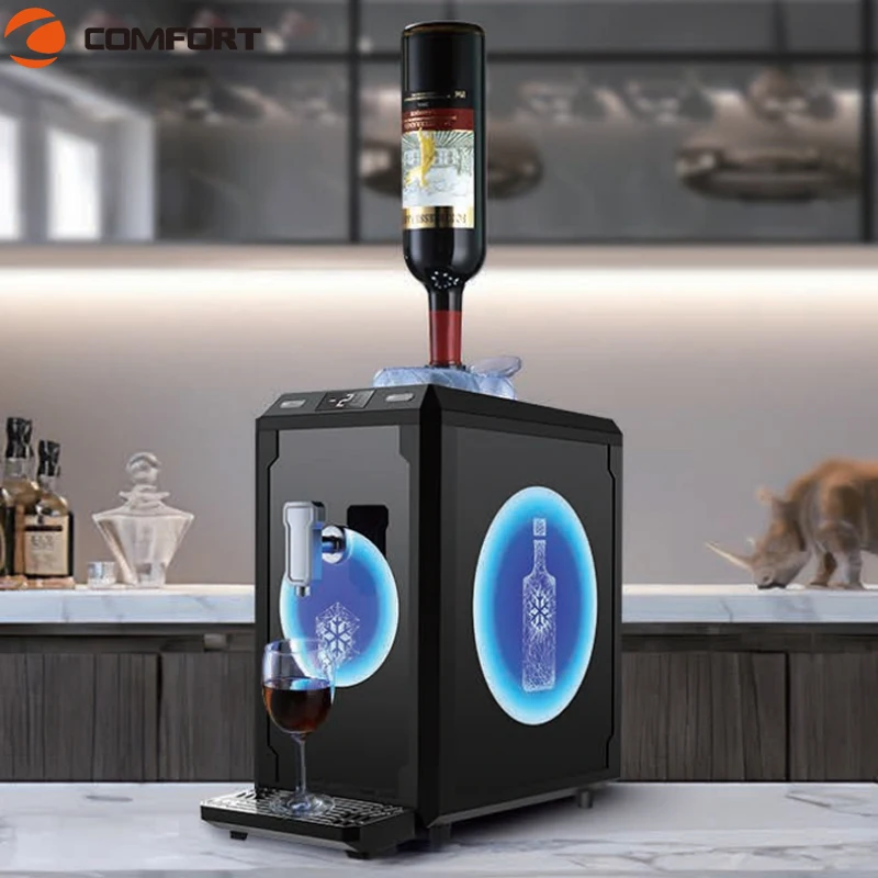

Luxury Shot Bottle Champagne Chiller Beer Cava Electric Cold Wine Dispenser Single Bottle Liquor Beverage Cooling Machine