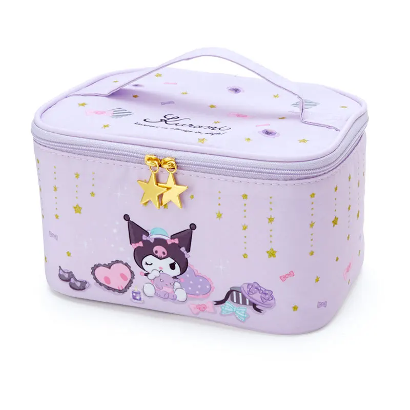 Bolsa de Cosméticos de Anime Kuromi para Mujer, Bolsa de Maquillaje de Dibujos Animados, Bolsa de Aseo Impermeable para Viaje, Estuche de Belleza, Regalos de Cumpleaños para Niñas