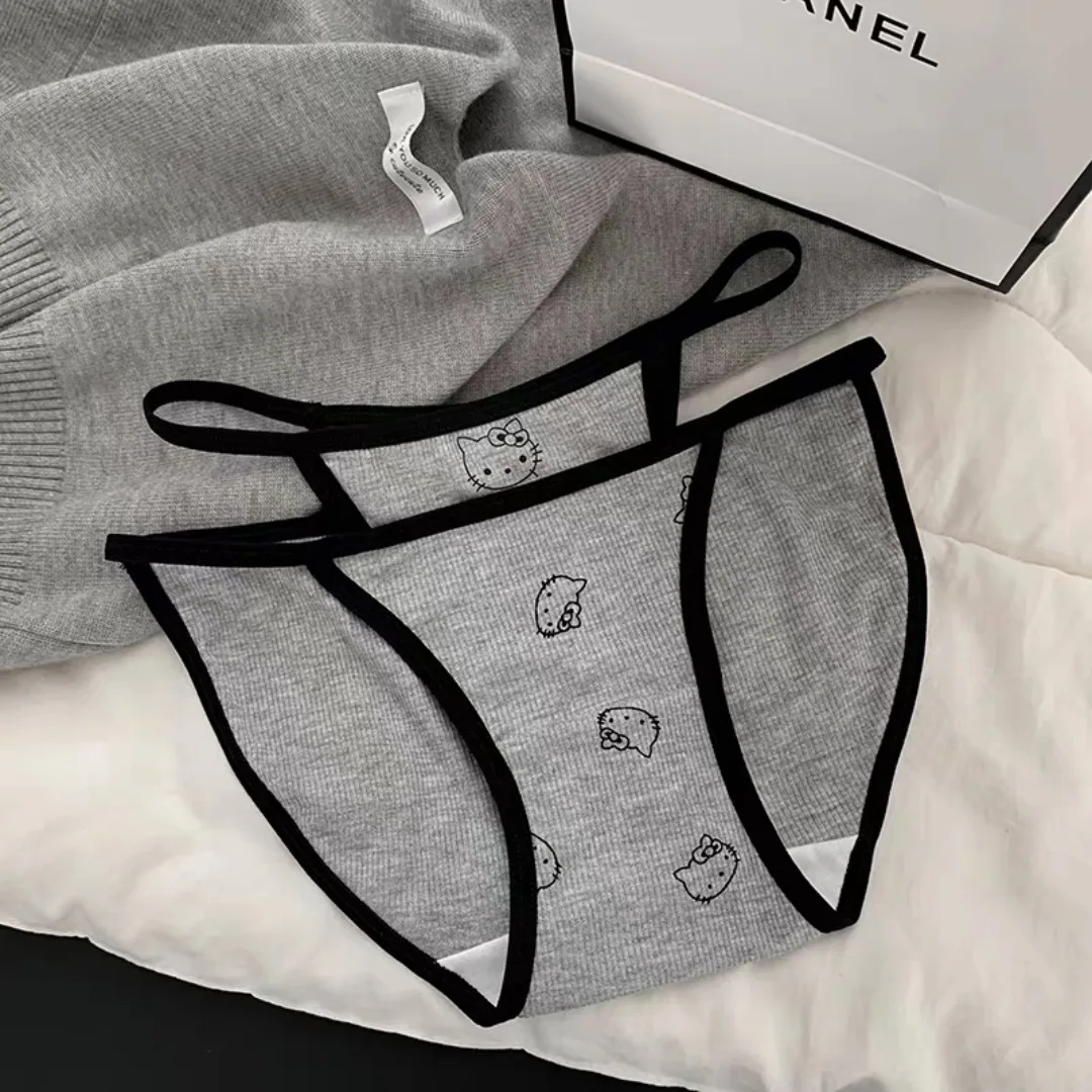 

2026 New Hello Kitty Cotton Panties for Women High Cut Sexy Briefs Cute Underwear Girls Gift