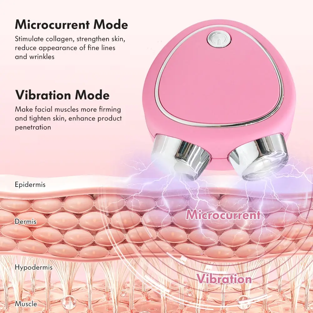 Nouveau masseur électrique pour le visage, rouleau de levage, microcourant, Vibration sonique, Lifting du visage, Massage, appareils de beauté portables