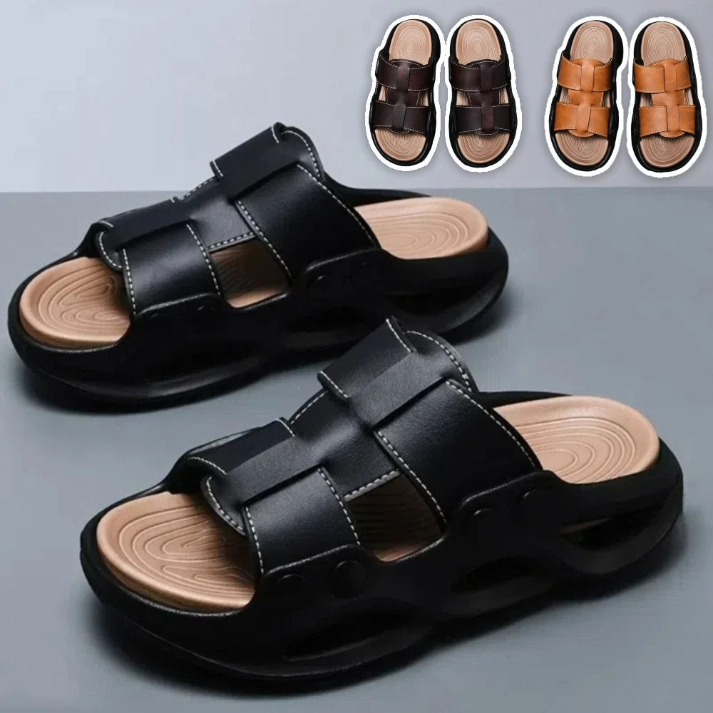 

All Match EVA Slippers Men Open Toe Casual Thick Soled Slippers Beachwear Shoes Anti Slip Platform Flip Flops Indoor Outdoor
