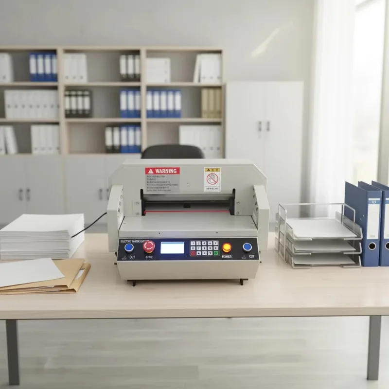 Desktop Electric Digital Electric A3 A4 330mm Paper Cutter Machine with  Safety Operation