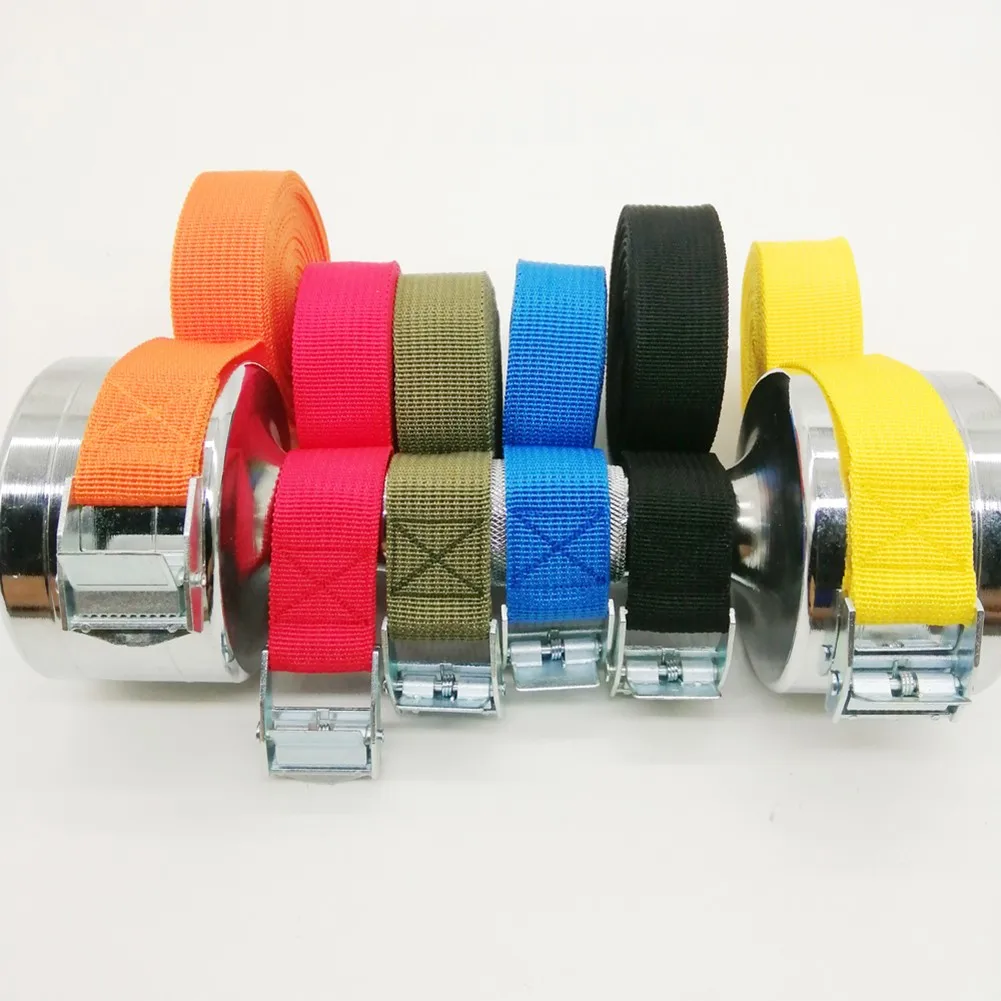 Nylon Lashing Strap With Cam Buckle 1M X 25mm Quick-Release Tie Down For Cargo Luggage Moving Appliances 250 Lbs Capacity
