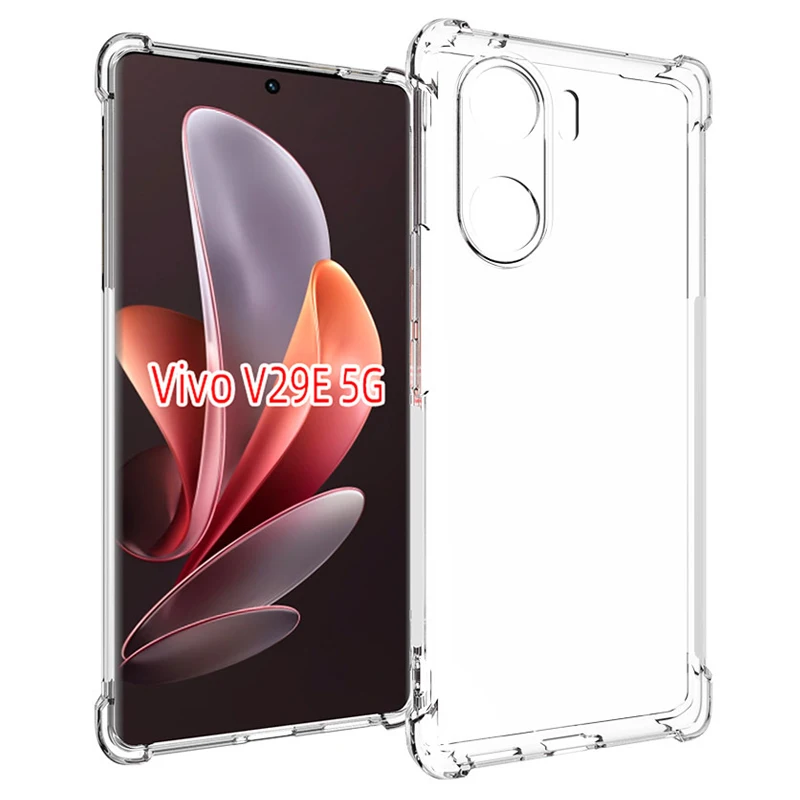 Case for Vivo V29E VivoV29E V2303 Air Cushion Shockproof Airbag Silicone TPU Soft Back Cover Phone Case for Vivo V29E VivoV29E