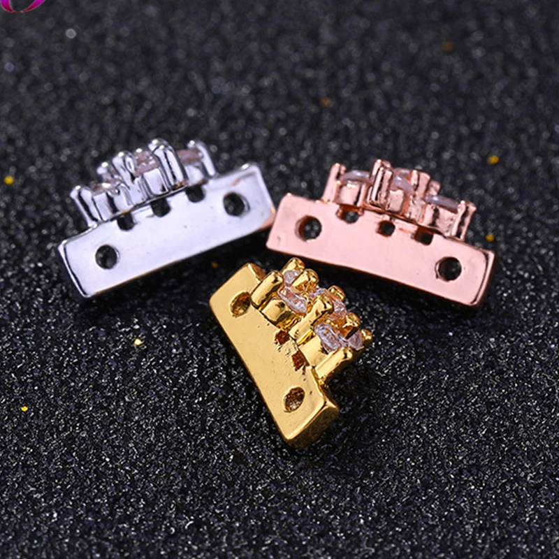 

Juya 10Pcs/Lot 18K Gold Plated Decoration Copper Separator Spacer Bars For DIY Needlework Pearls Beads Crystals Jewelry Making