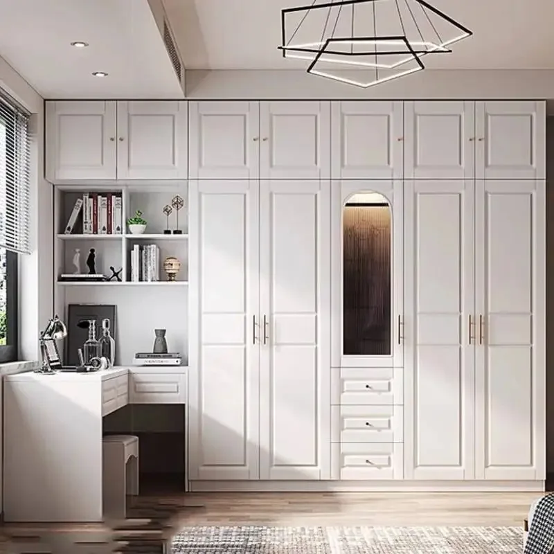 

Bedroom Wardrobe Storage Luxury Modern New Wardrobe Wooden Multifuncion Desk Clothes Closet De Madera De Ropa Home Furniture