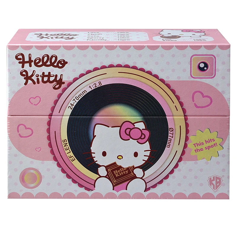 Original 1Box/24Pcs Sanrio Kuromi Hello Kitty Shining Polaroid Card Cartoon My Melody Collectible Card Toy For Children Gift