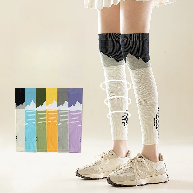 

Наколенники, летние тонкие женские беговые спортивные летние носки для фитнеса и пешего туризма, скакалка, защита ног, нескользящие носки для йоги