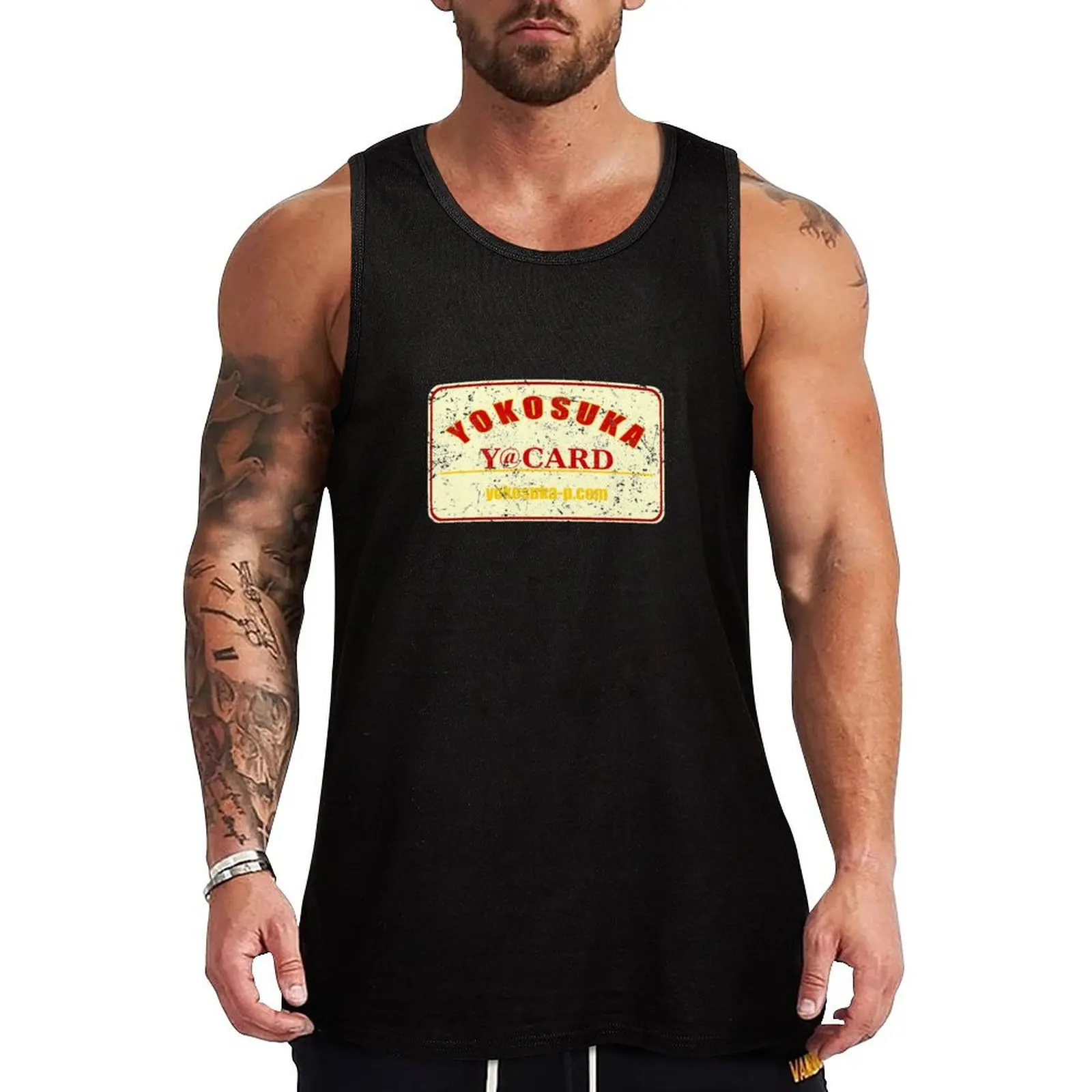 Yokosuka Internet Cafe T Shirt Tank Top Sleeveless Sports Tank Top Gym Training Moisture Wicking