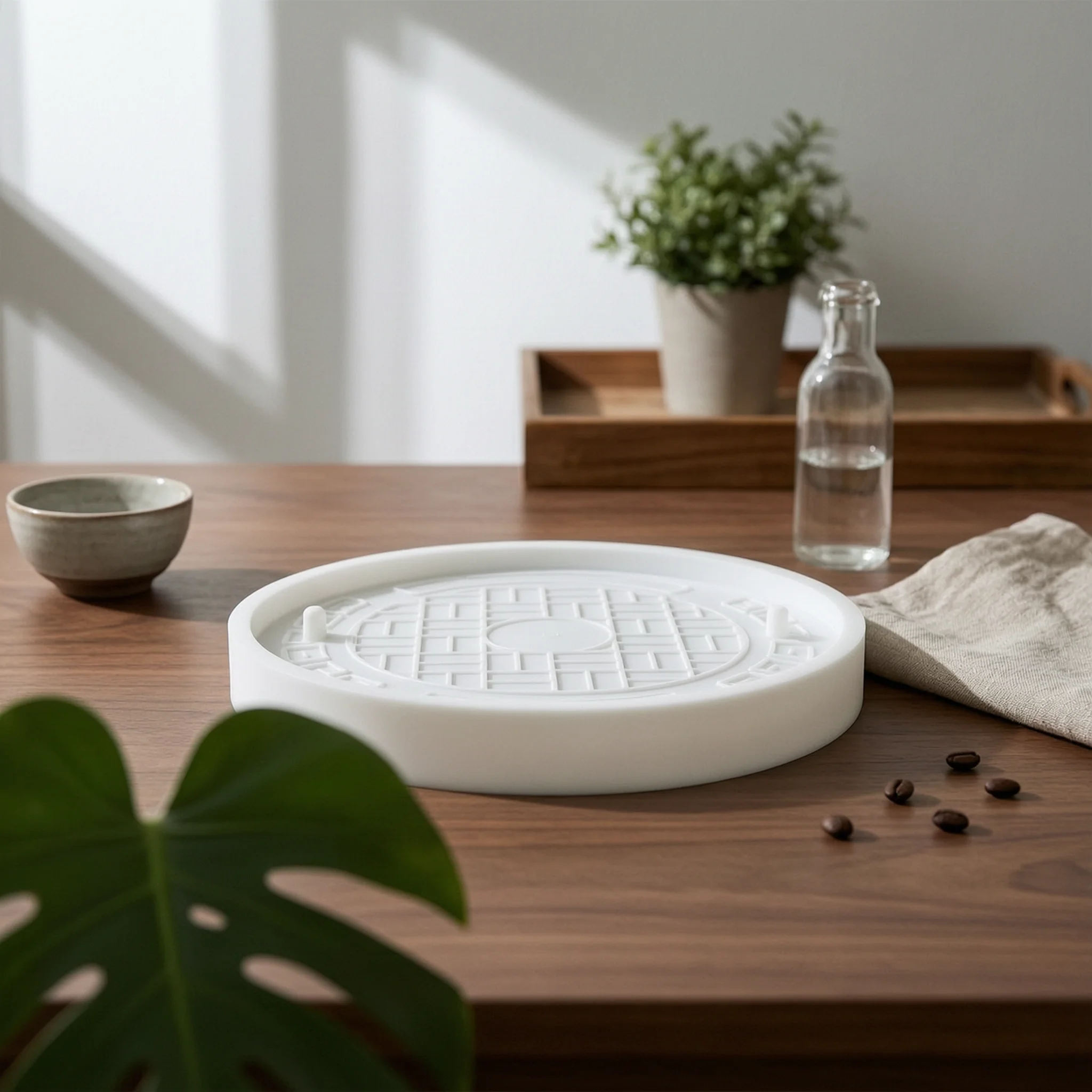 Manhole Cover Mold Reusable Cement Mold Concrete Form DIY 3D for Contractors, Workshop, Construction Site