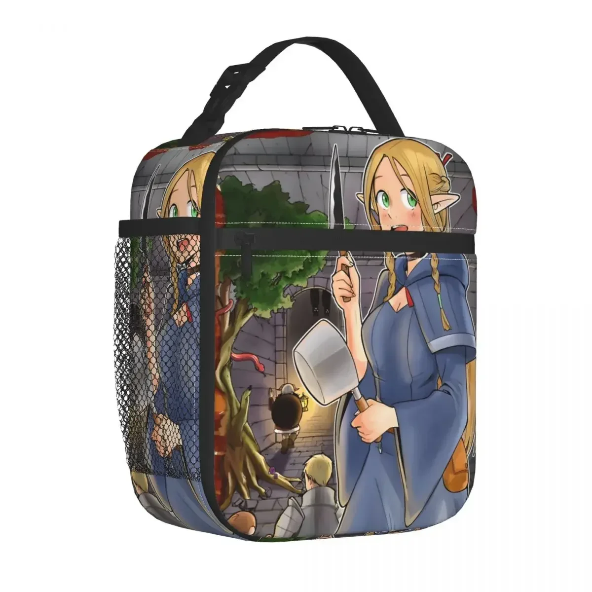 Dungeon Meshi Marcille Thermal Insulated Lunch Bags fDelicious in Dungeon Portable Food Bag Container Thermal Cooler Lunch Boxes