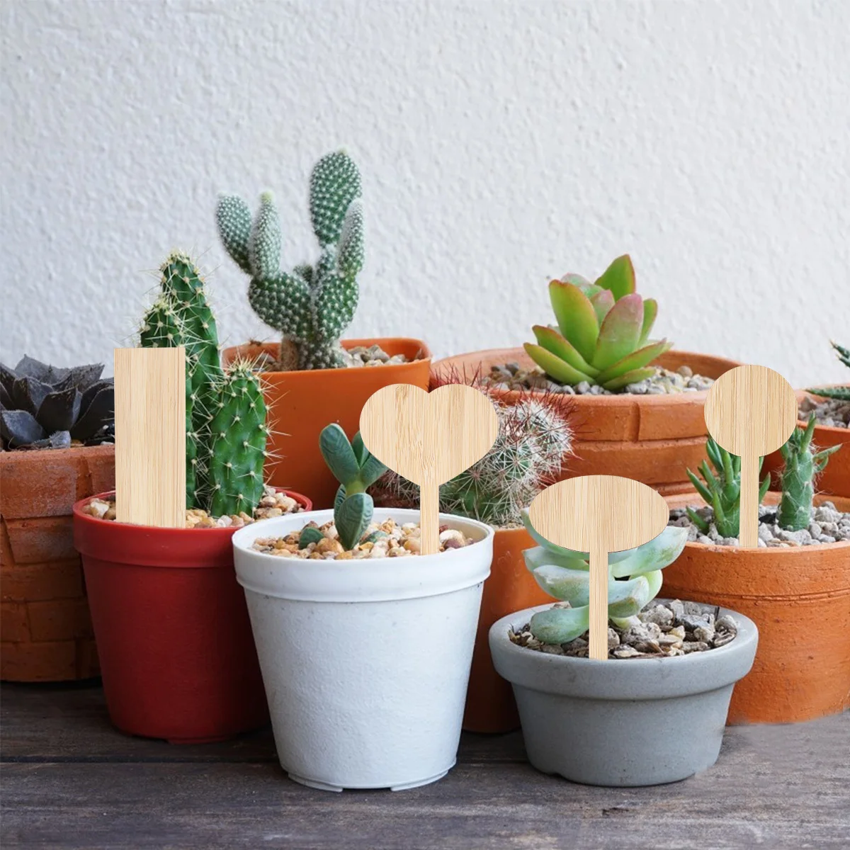 

20Pcs Bamboo Heart Shape Plant Labels Garden Tags Floral Nursery Markers Plant Marking Poles for Seedlings Flowers