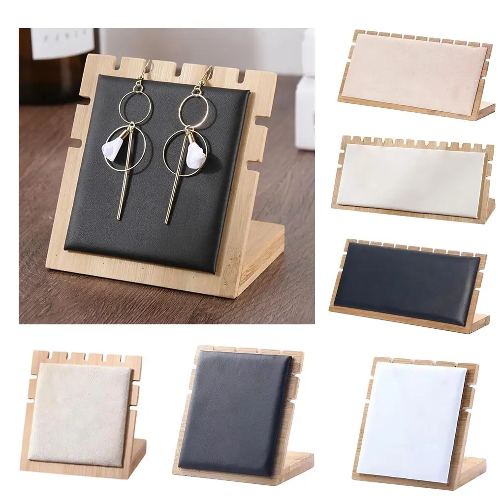 

Solid Bamboo Wood Jewelry Display Stand Necklace Showcase Holder Pendant, Long